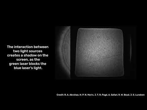 Laser Light Casting A Shadow