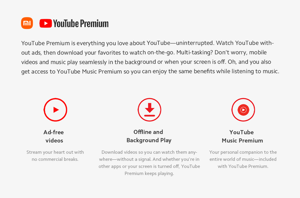 Δωρεάν YouTube Premium για 3 μήνες με το νέο Xiaomi!