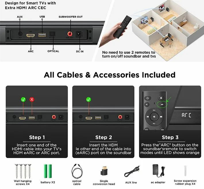 HiWill HW210 - Ηχομπάρα με subwoofer 120W στην τιμή των 71.3€ από Ευρώπη