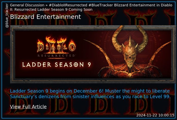 Επανέρχεται το Ladder Season 9 στο Diablo II: Resurrected – Όλες οι λεπτομέρειες