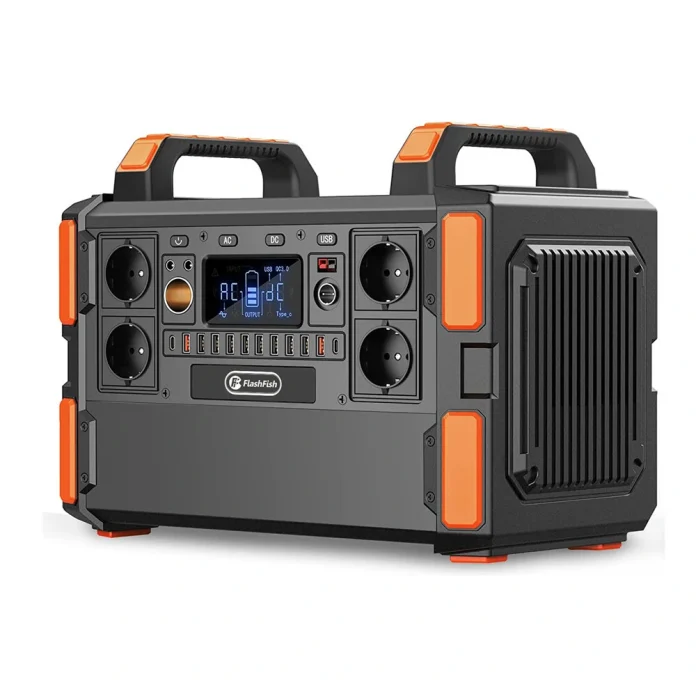 Powerful Portable Station: FlashFish F132 - 1048Wh LiFePO4 Battery, 20 Charging Ports, 1000W Output