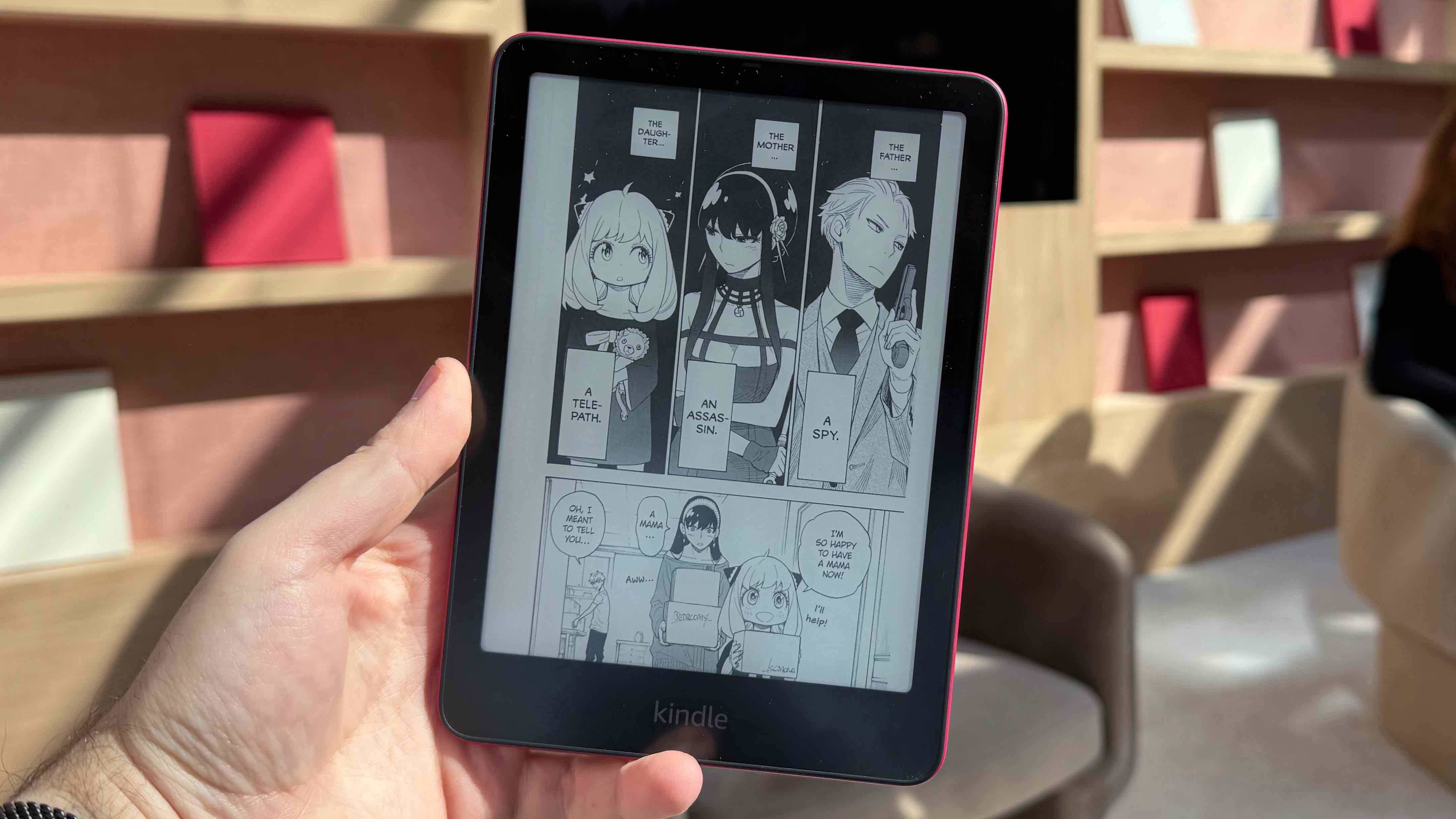 The new Amazon Kindle Paperwhite Signature Edition (2024) in Raspberry.