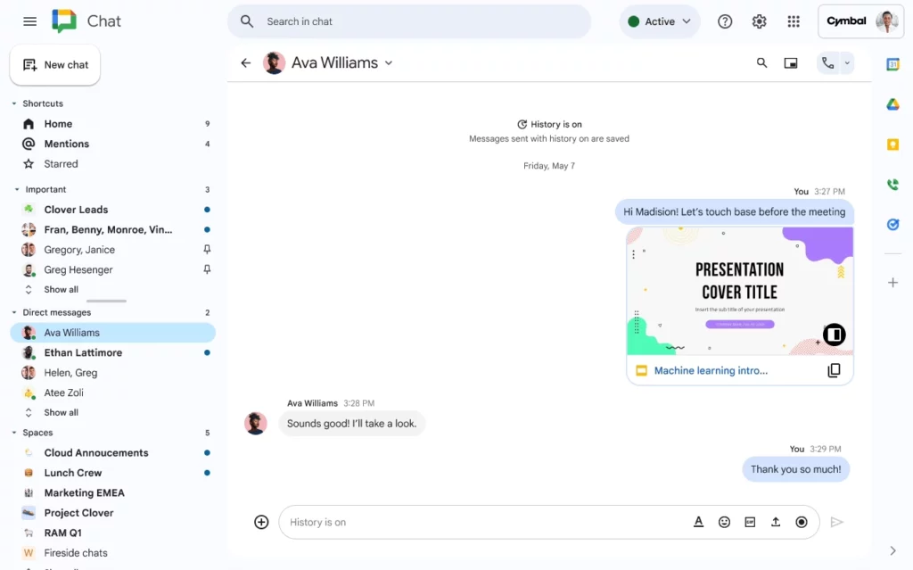 Νέα λειτουργία ηχητικών πηγαδιών στο Google Chat