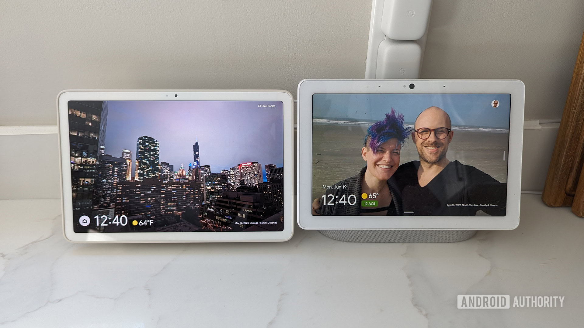 Google Pixel Tablet εναντίον Google Nest Hub Max Front