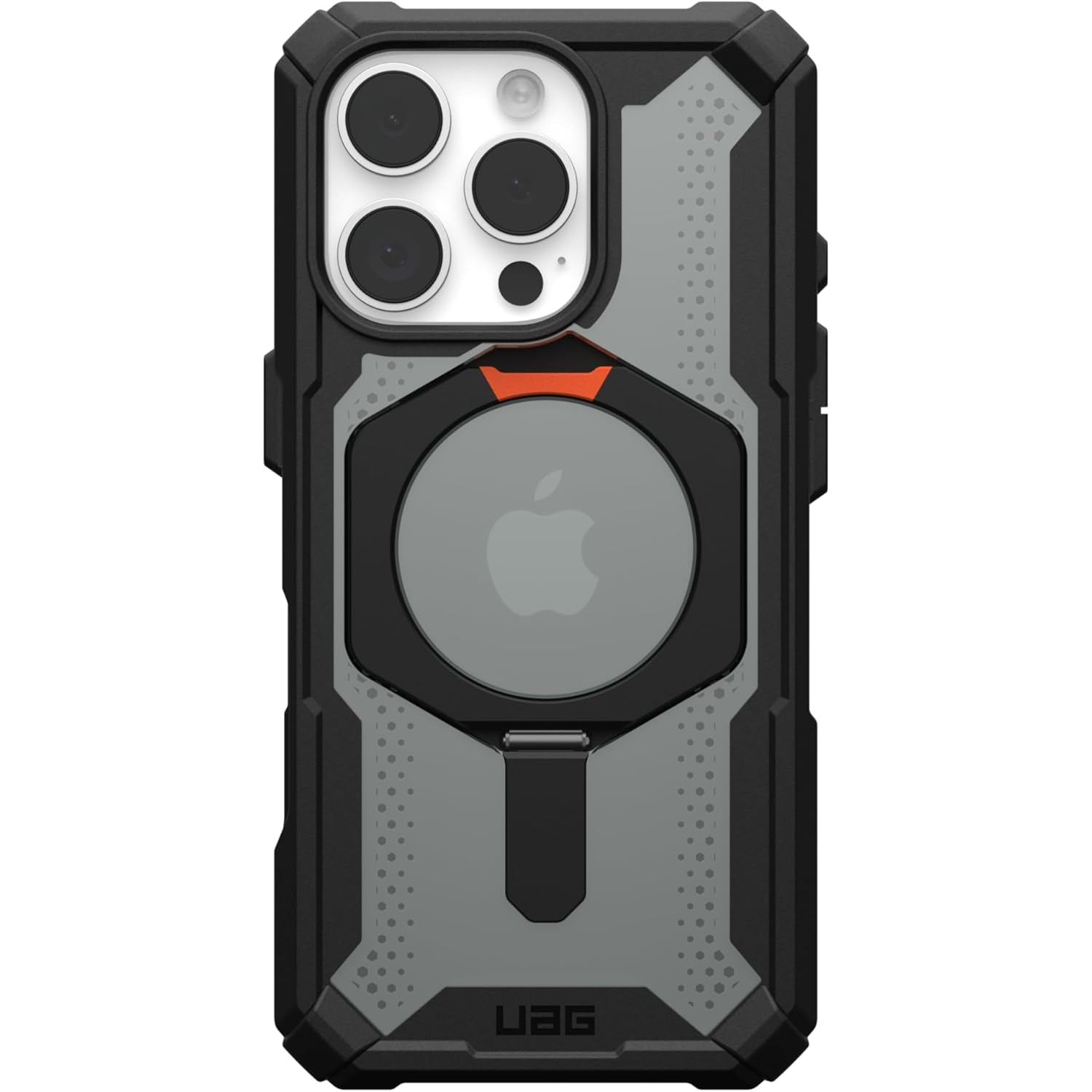 Urban Armor Gear Plasma XTE Apple iPhone 16 Pro case with white iPhone