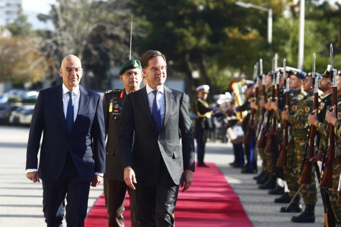 Συνάντηση του Μαρκ Ρούτε με Δένδια και Μητσοτάκη