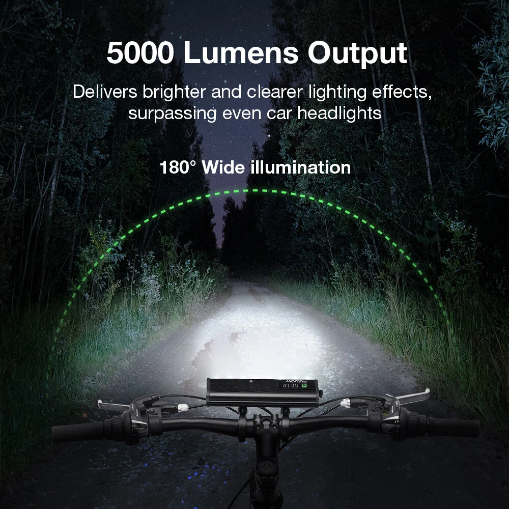 LAOTIE B06 B08 5000Lm Brightness Bike Headlight lumens output