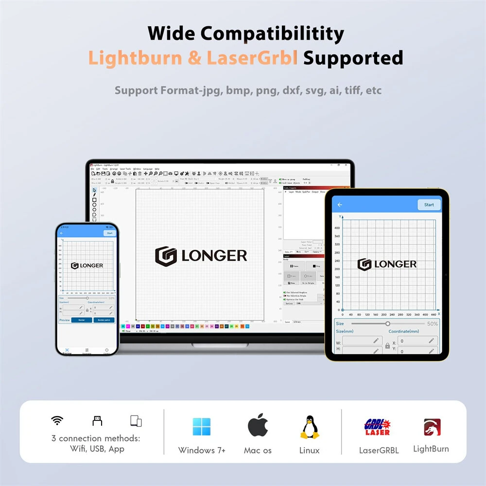 Longer Nano 6W Portable Laser Engraver app support