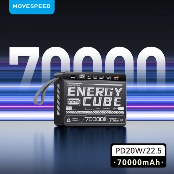 MOVESPEED Z70: PowerBank 70.000mAh με ταχύτατη φόρτιση 22.5W και 4 θύρες φόρτισης στα 49.3€!