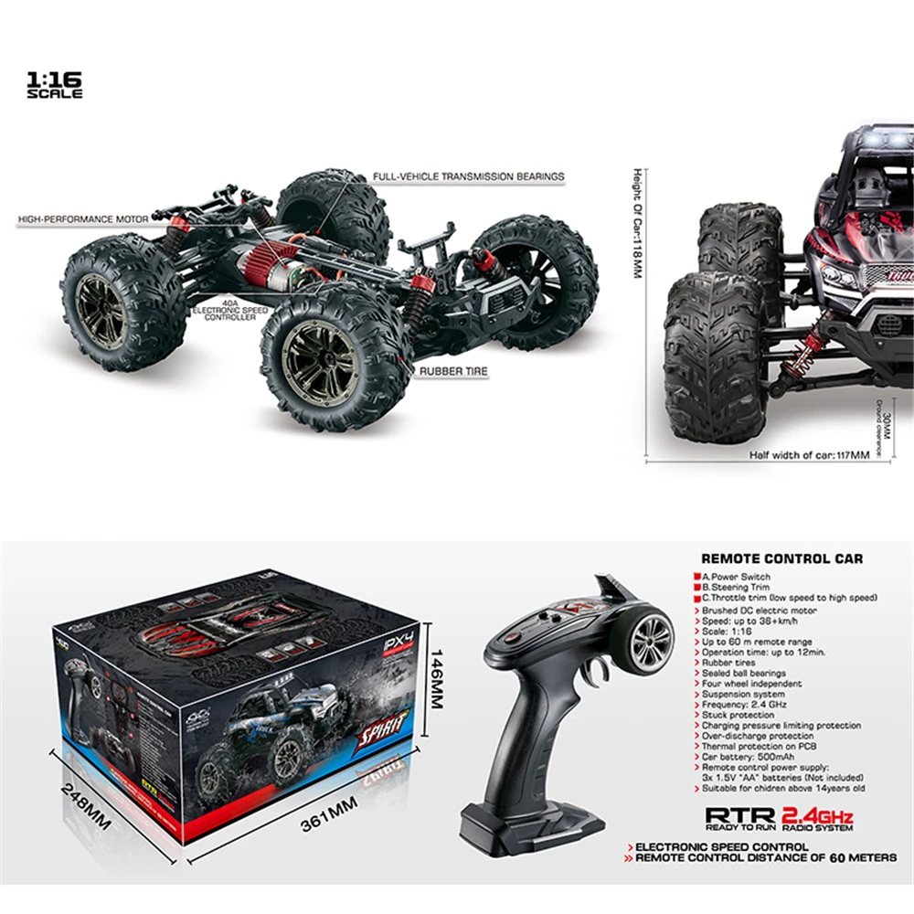 Xinlehong 9137 1-16 2.4G 4WD 36km-h Rc Car scale