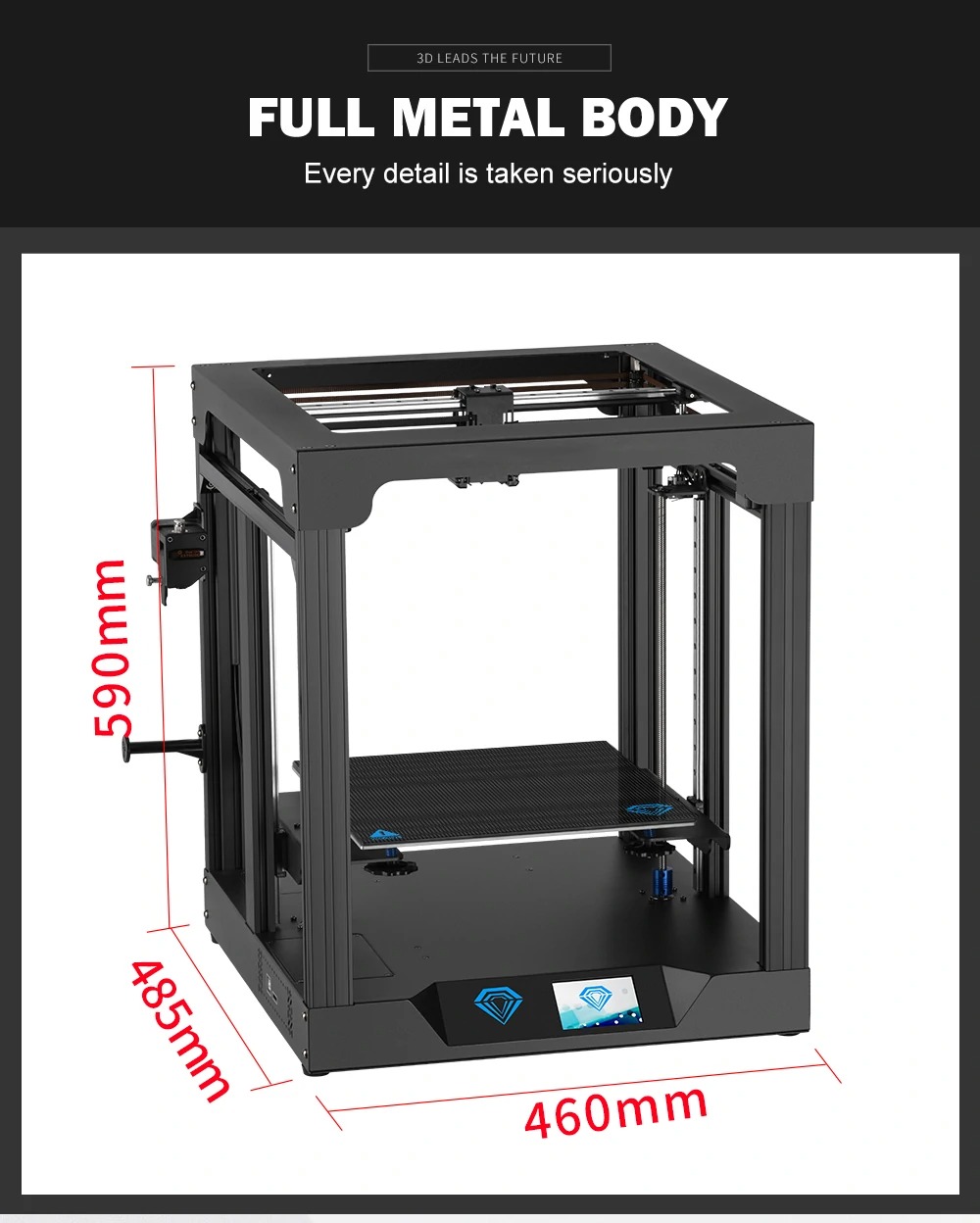 TWOTREES SP-5 Core XY 3D Printer: Μέγεθος Εκτύπωσης 30x30x33cm, Offline Printing στα 249.6€