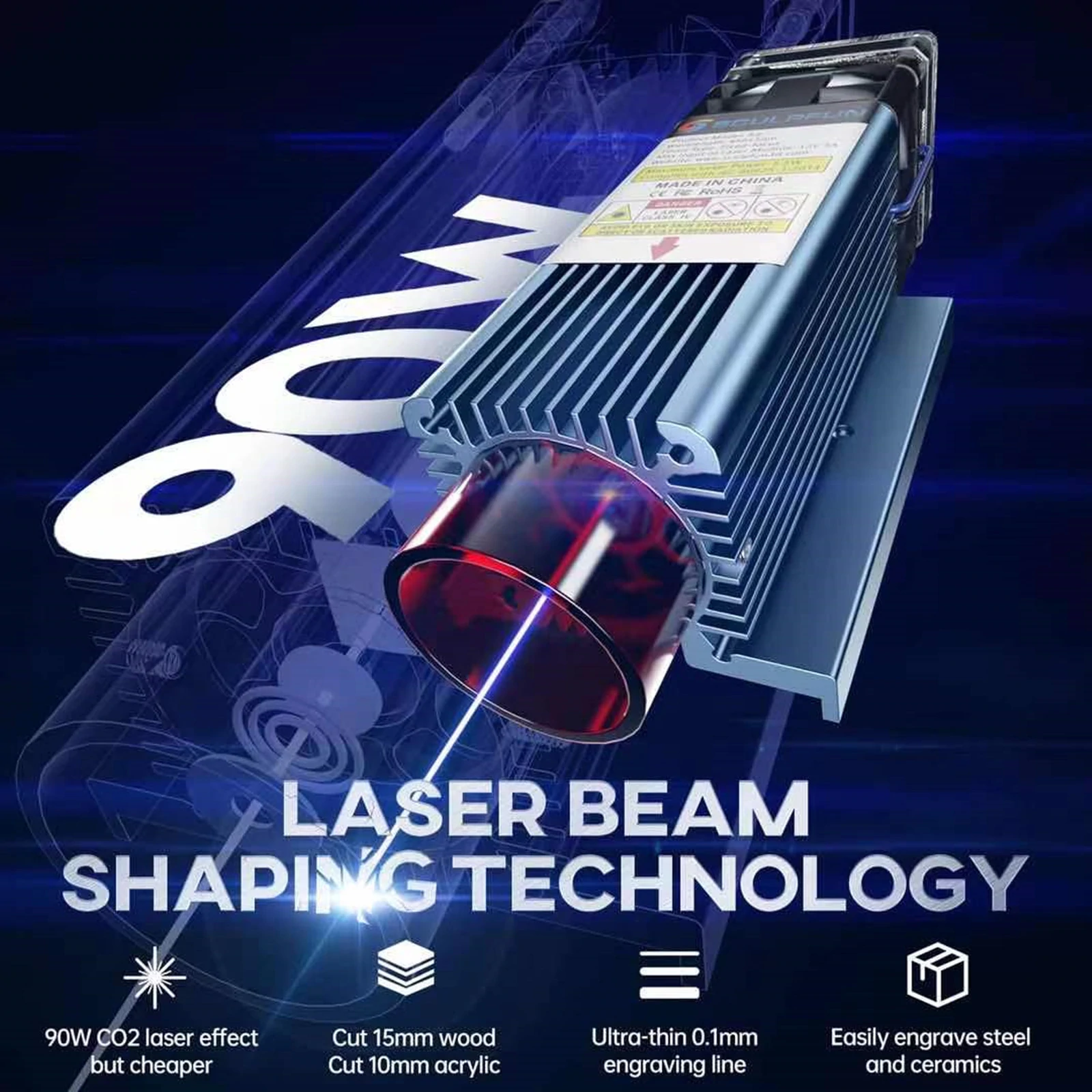 Χαρακτης Laser 5.5W - Επιφάνεια 41x42cm - Μόνο 159€ από Ευρώπη!