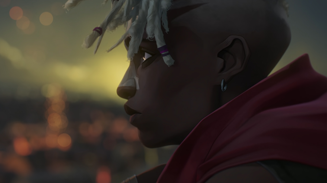 A close up of Ekko looking into the distance in Arcane season 2