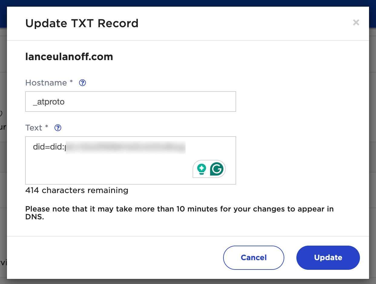 Bluesky Domain Handle