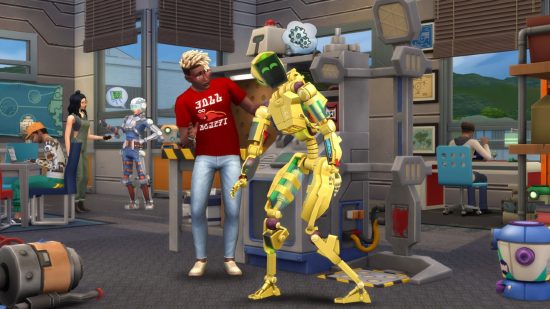 Sims 4 cheats: A student learns robotics in the Discover University sims 4 expansion pack.