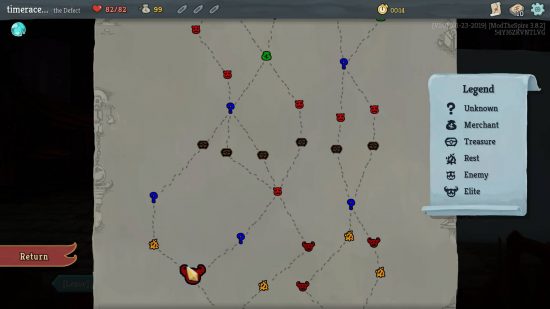 Slay the Spire mods - στιγμιότυπο οθόνης του mod Colored Maps