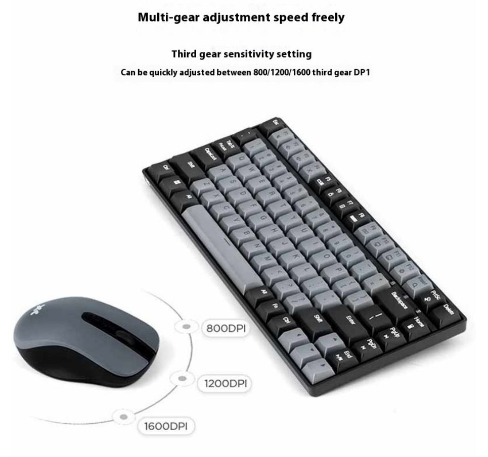 000140-Lenovo xiaoxin k1 wireless keyboard and mouse set 84-keys two-color keycaps keyb