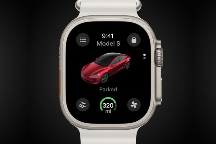 Κυκλοφορία εφαρμογής Tesla για Apple Watch