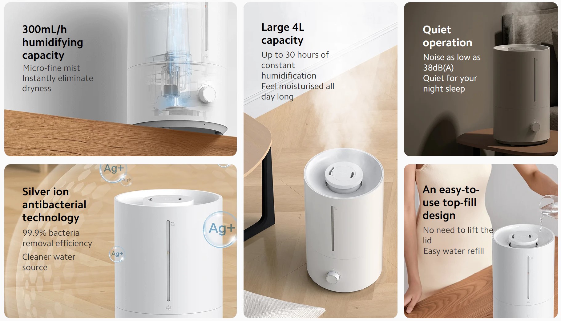 Το Xiaomi Mijia Humidifier 2 έχει όγκο 4L και χαμηλή τιμή προσφοράς