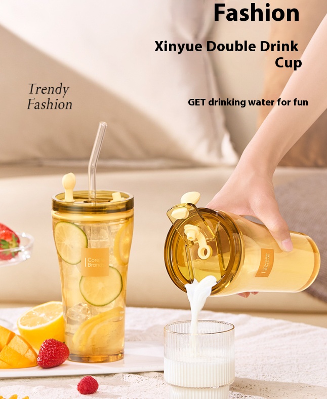 Corelle Xinyue Double Drink Cup: Ανθεκτική και Στυλάτη κούπα 500ml με διπλό στόμιο