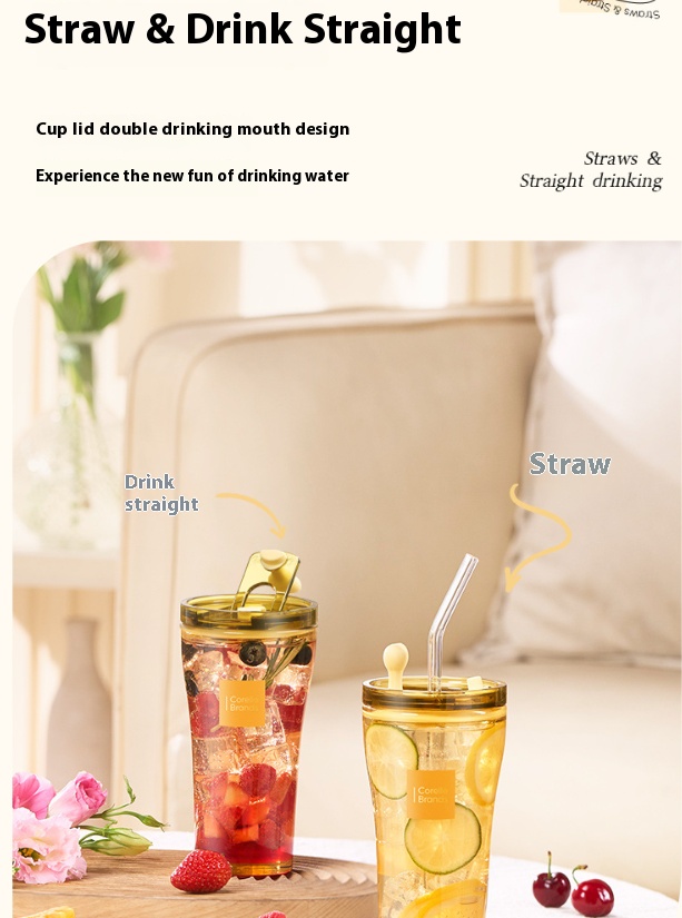 Corelle Xinyue Double Drink Cup: Ανθεκτική και Στυλάτη κούπα 500ml με διπλό στόμιο