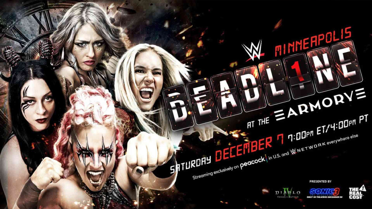 Οι Stephanie Vaquer, Giulia, Sol Ruca και Zaria στην αφίσα του WWE NXT Deadline 2024.