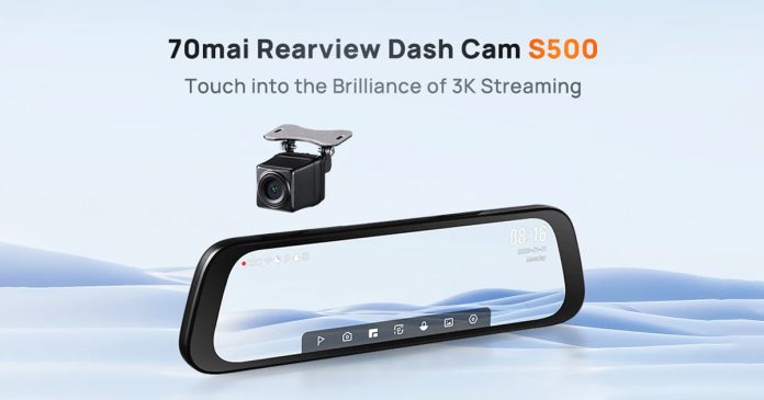 Το 70mai Rearview Dash Cam S500 είναι ένας φουσκωμένος έξυπνος καθρέφτης με κάμερα 3K