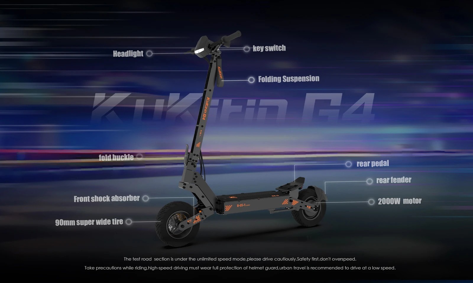 Νέα γενιά Ε-Scooter KuKirin G4: 2000W, 75km/h, 11