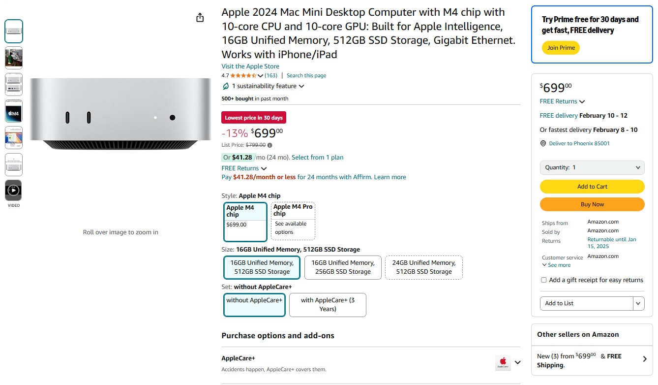 Το M4 Mac mini 512GB στα 699$ στο Amazon - TechFreak.GR