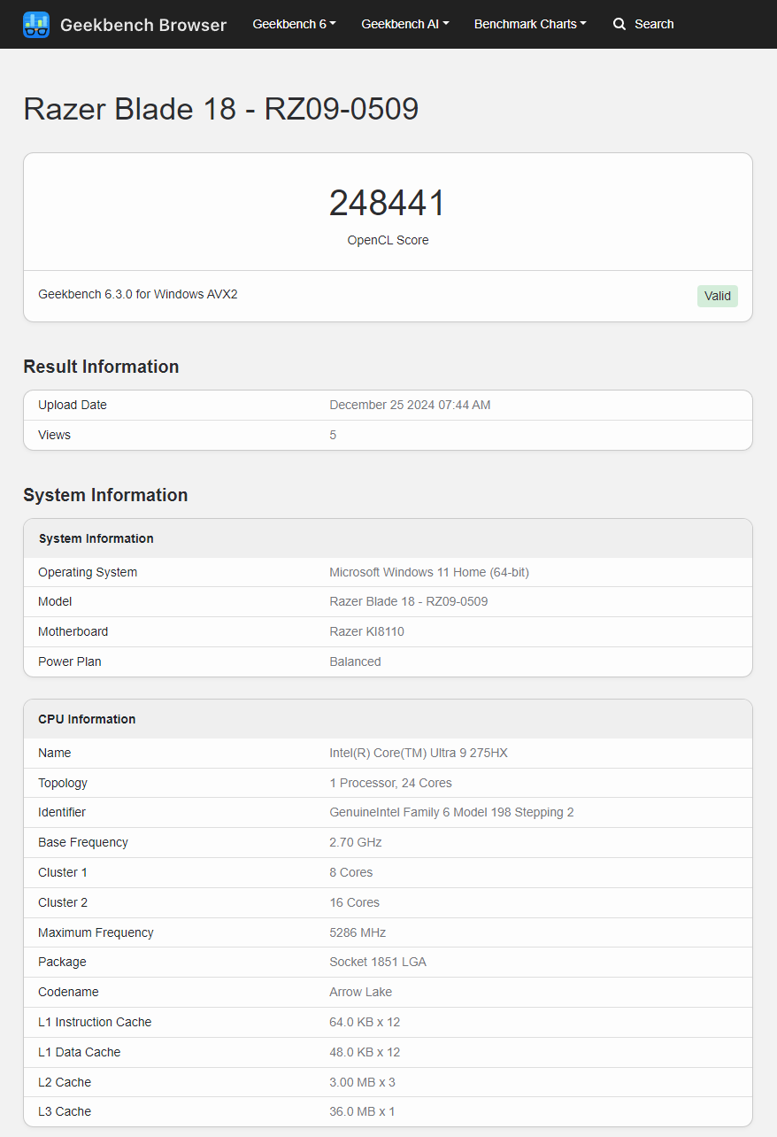 Νέο Intel Arrow Lake-HX Core Ultra 9 στο Geekbench: 24C/24T, 5,3 GHz - TechFreak.GR