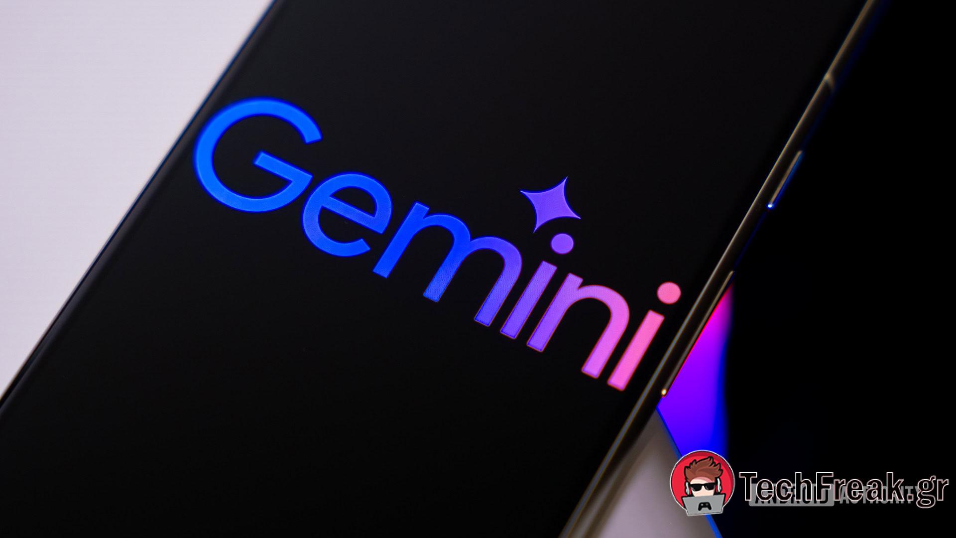 Google Gemini logo on smartphone stock photo (4)