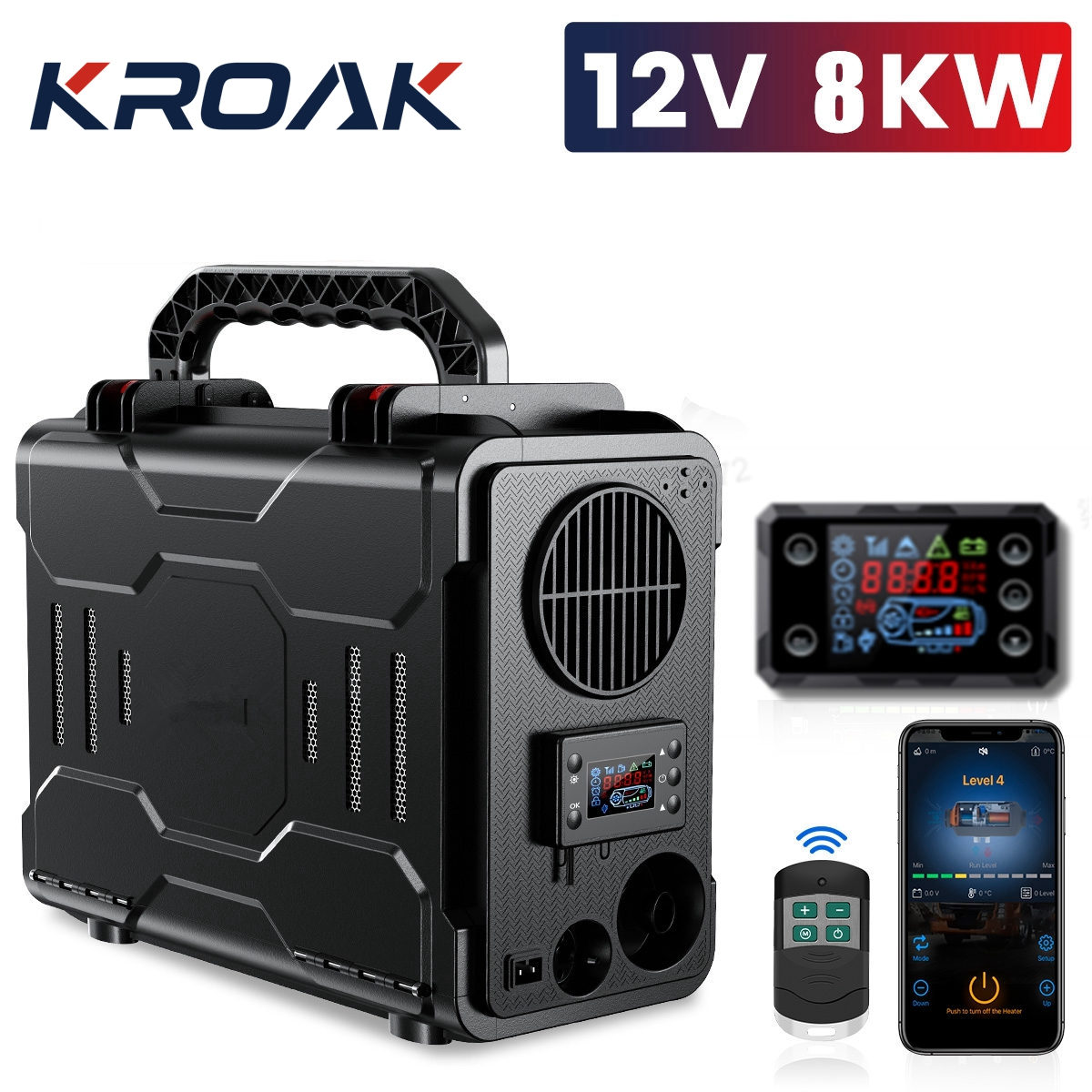 Diesel αερόθερμος KROAK TB1: Φορητός 8KW με app και Remote Control - TechFreak.GR