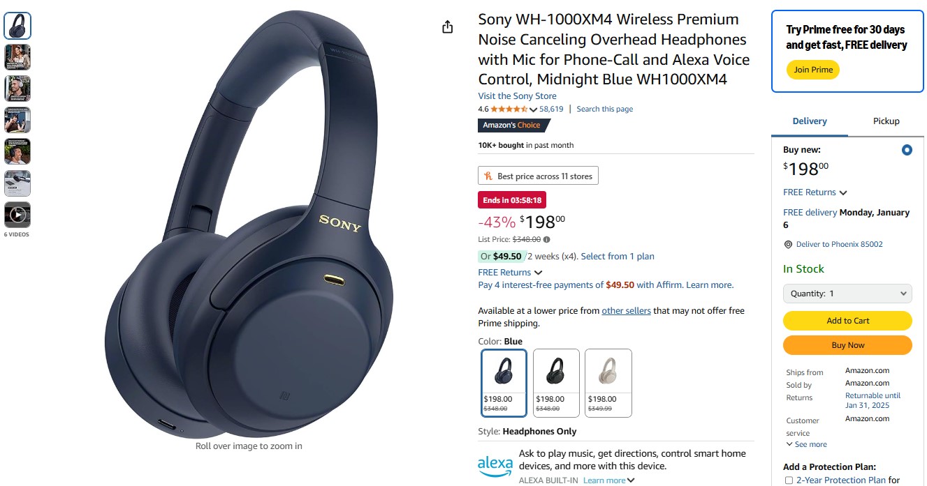 Τελευταίες ώρες για τις Sony WH-1000XM4 στο Amazon μόνο 198 $ - TechFreak.GR