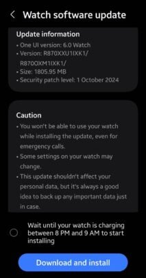 Samsung Galaxy Watch 4 BT One UI 6 Watch Wear OS 5 Ενημέρωση India 2