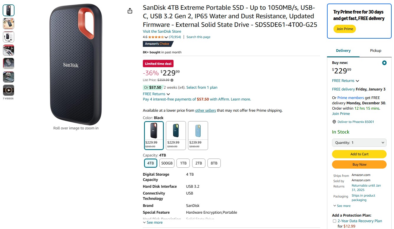 Το SanDisk Extreme 4TB: Ταχύτητα, Ασφάλεια, Οικονομία! - TechFreak.GR