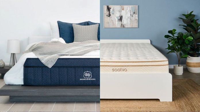 Saatva Classic vs Brooklyn Bedding Aurora Luxe: Ποιο πολυτελές υβριδικό στρώμα είναι κατάλληλο για τον ύπνο σας;