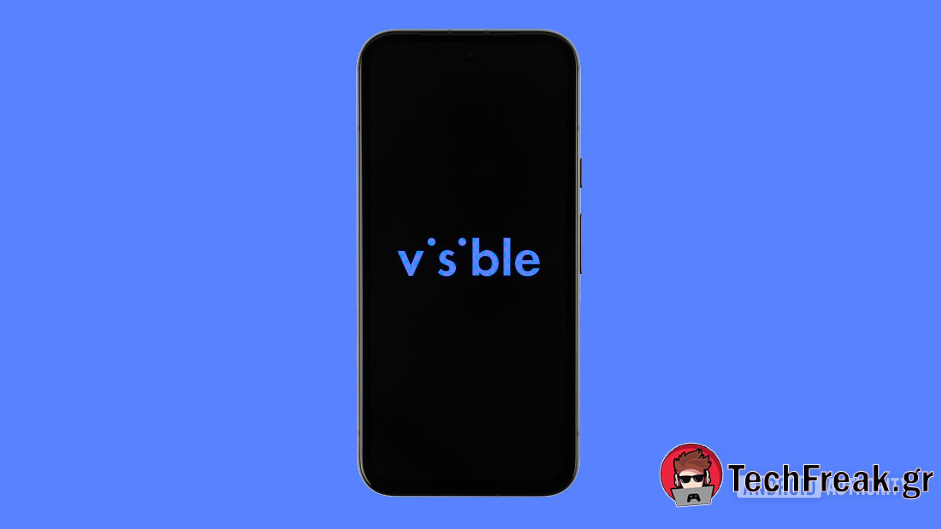 Visible logo on smartphone with colored background stock photo