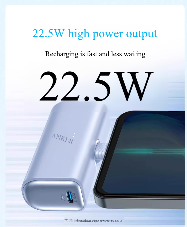 Μικρό και Ισχυρό Type-C Power Bank (5000mAh/22.5W) από την Anker