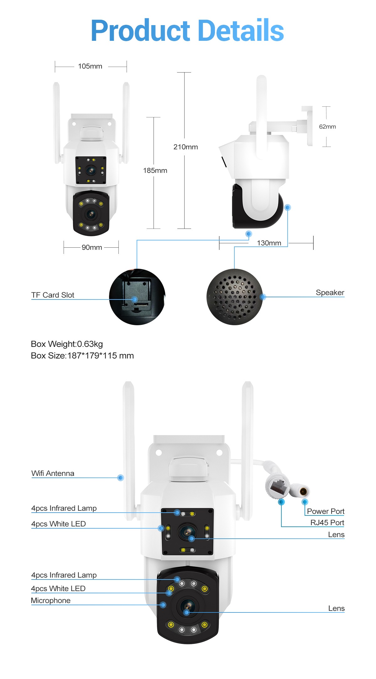 Επιτοίχιος κέρβερος ESCAM PT210 με 2 κάμερες και IP66 Rating στα 20.4€