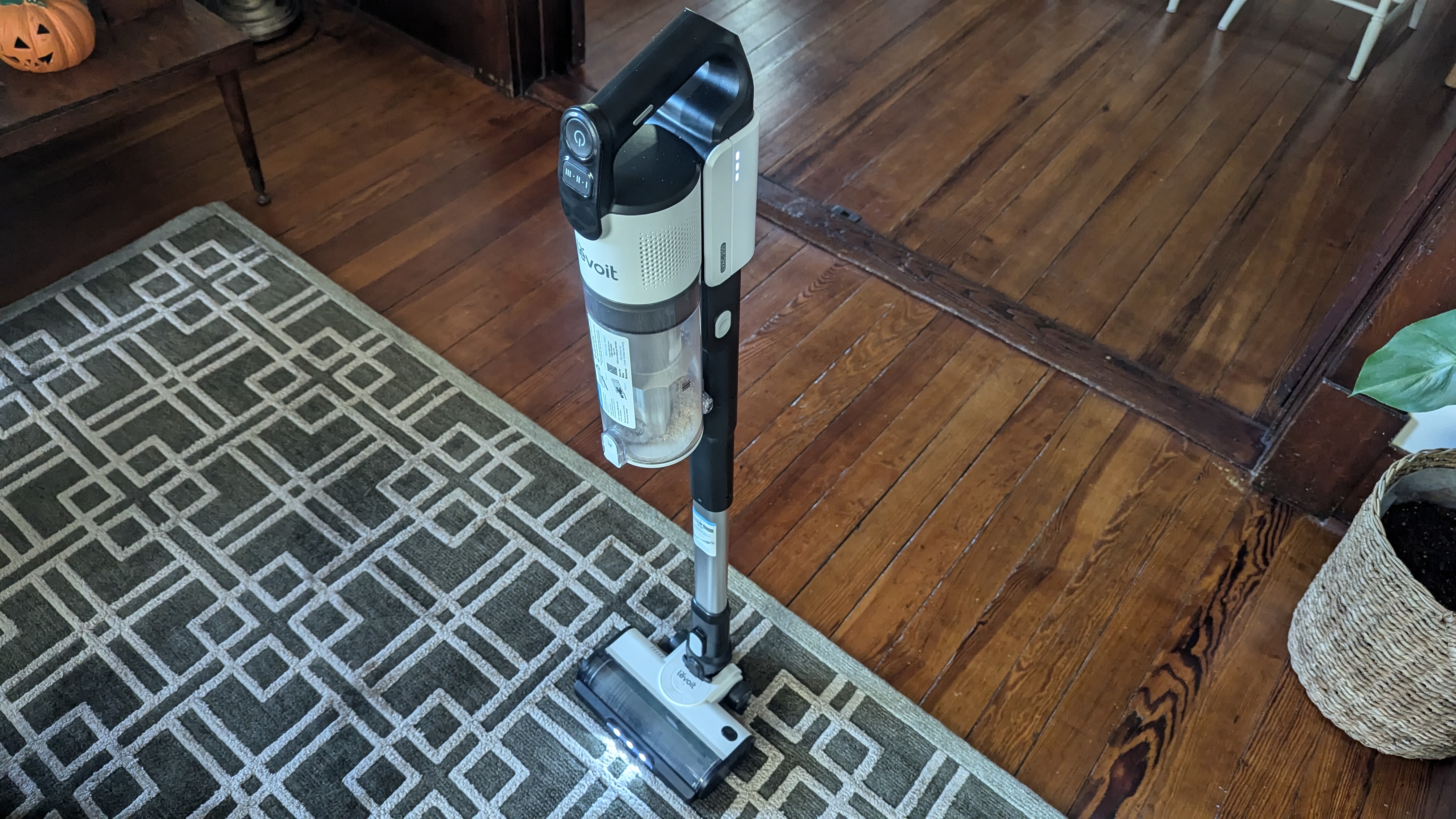 Levoit LVAC-200 cordless vacuum standing upright on its own