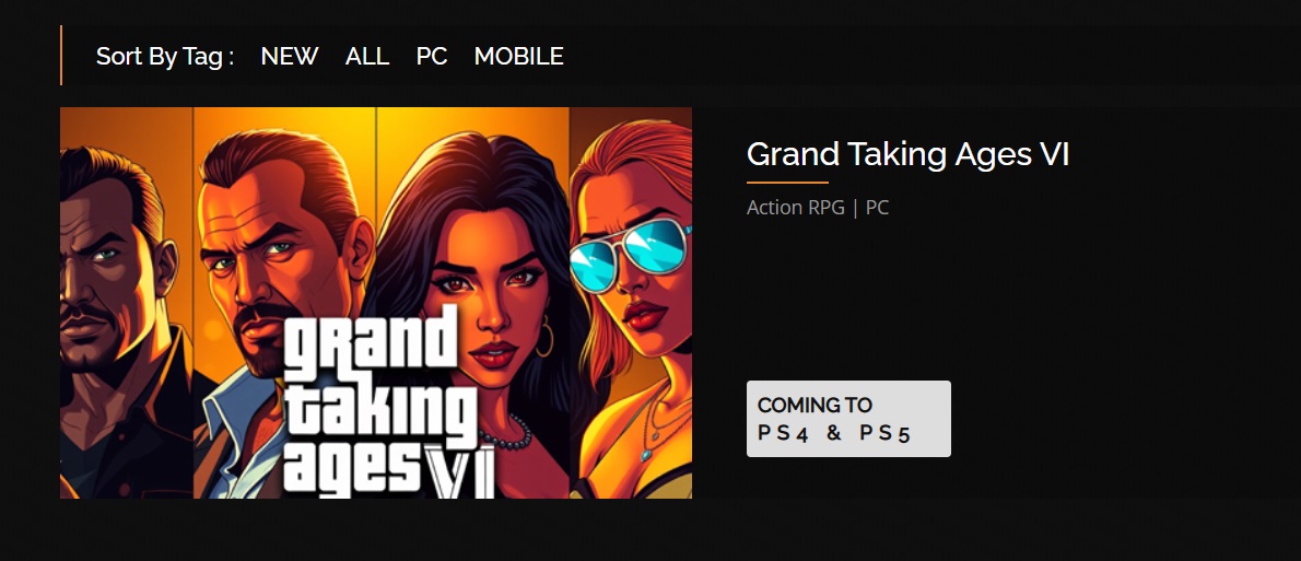 Η σατιρική έκδοση GTA VI στο Whishlist του PS Store