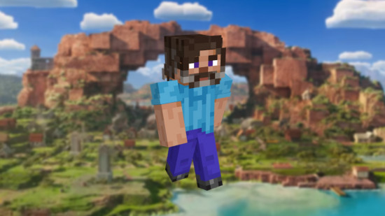 A Steve Minecraft skin with a longer beard and hair, make to look like Jack Black in the Minecraft movie.