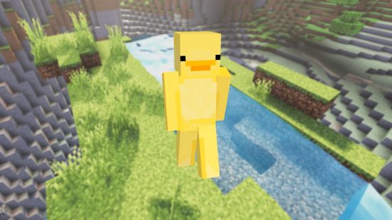 Best cute Minecraft skins: an adorable yellow ducking skin, which is kept cute by retaining simplicity, with small black dots for eyes and an understated beak.