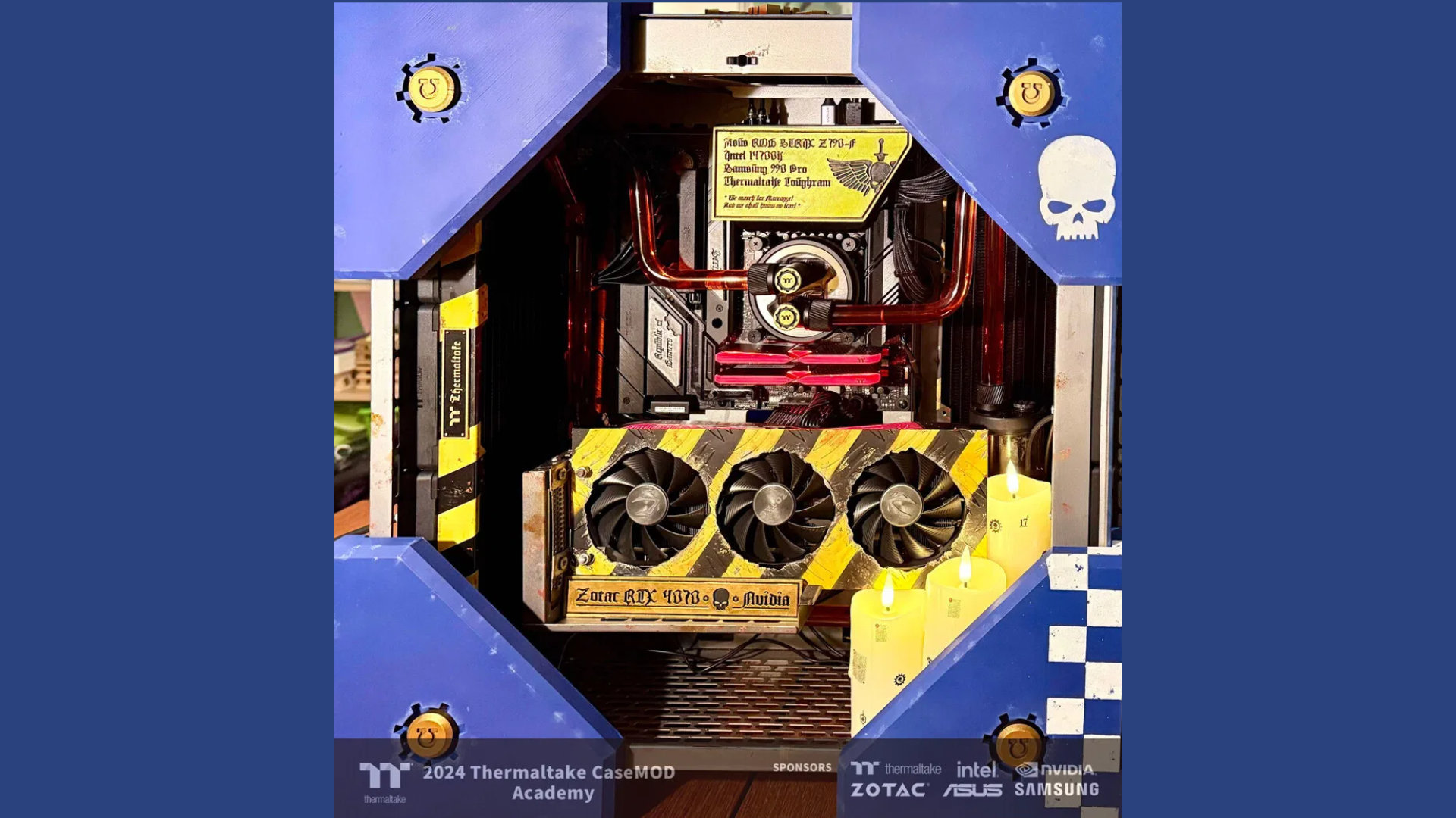 Εσωτερικά εξαρτήματα της κατασκευής gaming PC Thermaltake Warhammer 40K