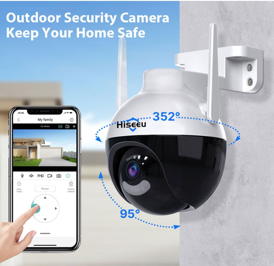 Hiseeu 8MP Περιστρεφόμενη Ασύρματη IP Camera με IP66 Rating στα 45.4€ - TechFreak.GR