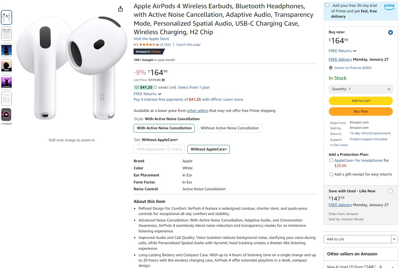 Εξοικονομήστε χρήματα στα AirPods 4: Ακύρωση θορύβου και λειτουργία διαφάνειας στα 164,99 $ - TechFreak.GR