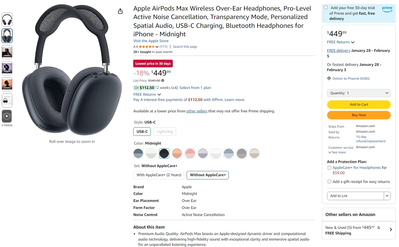 Προσφορά: Τα AirPods Max της Apple με θύρα USB-C στα 449,99 $ στο Amazon, με έκπτωση 100 $! - TechFreak.GR