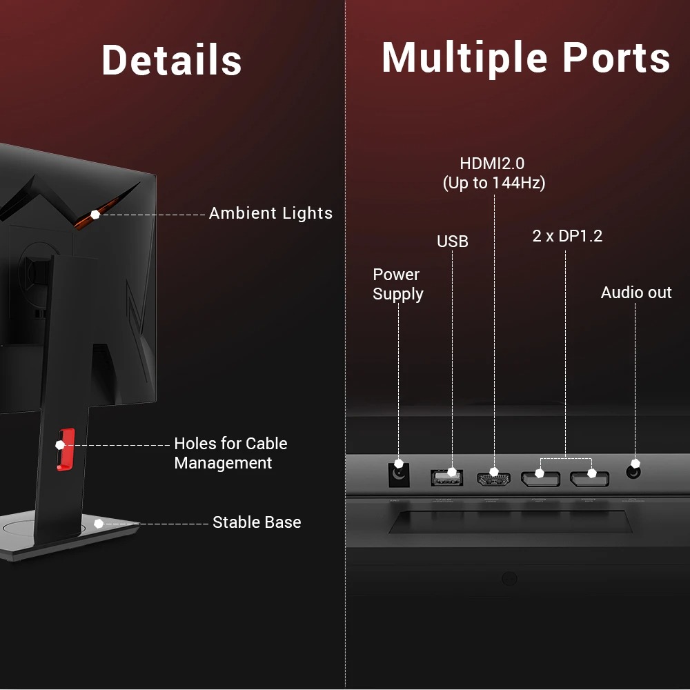 27" QHD IPS Monitor with 165Hz Refresh Rate and Freesync/Gsync at 180€!