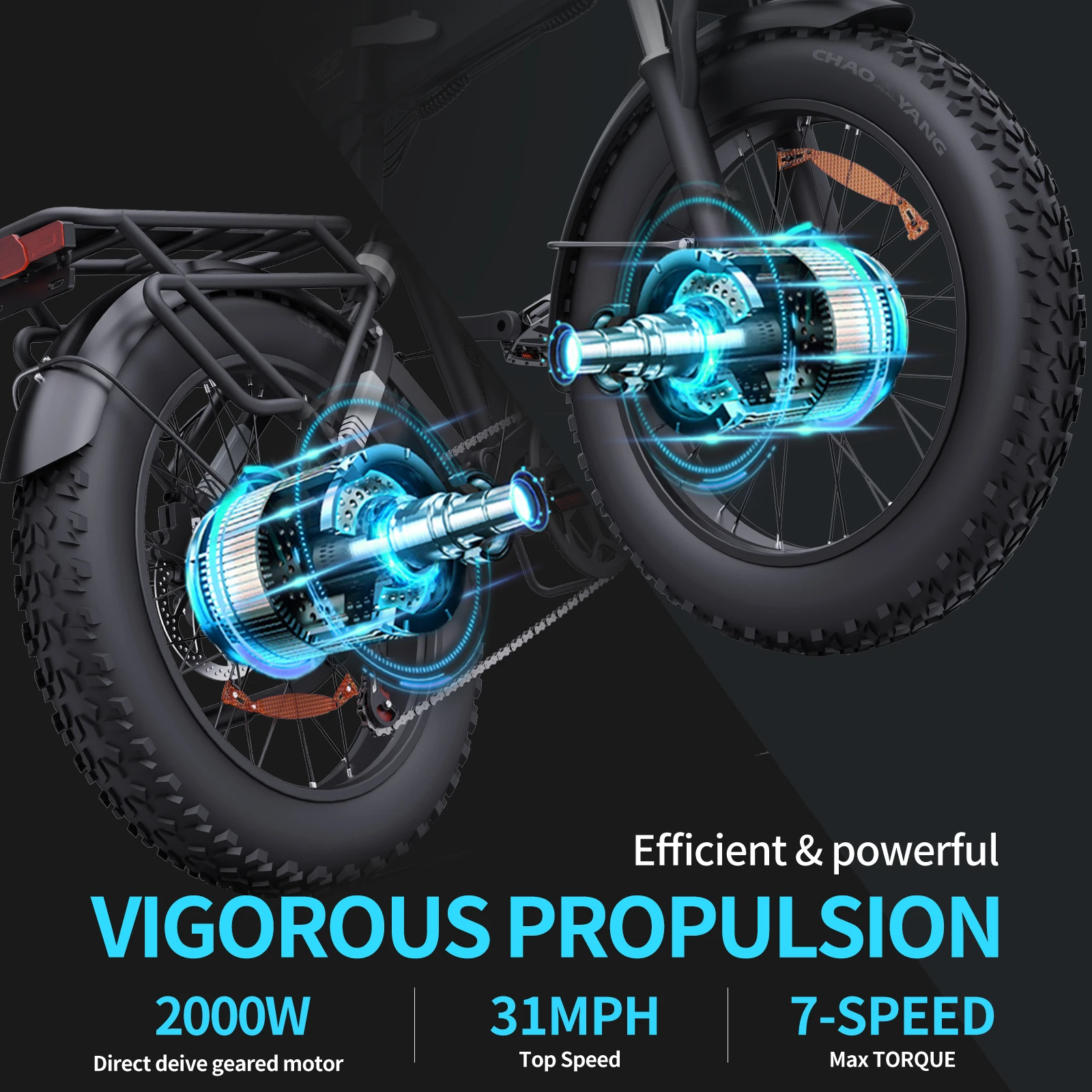 Ridstar H20 PRO: Δίκινη Fatbike με διπλό μοτέρ 2000W και αξεσουάρ