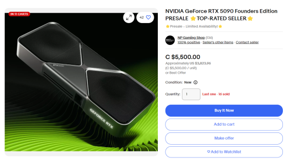 Το GeForce RTX 5090 της Nvidia στα χέρια των scalpers: τιμές έως 7.000 $ - TechFreak.GR